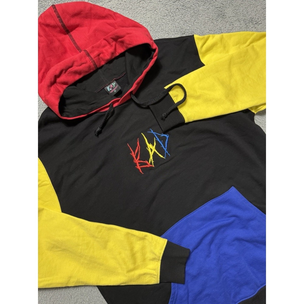 XXXTentacion Bad Vibes Forever Hoodie Size XL Colorblock Embroidered USA